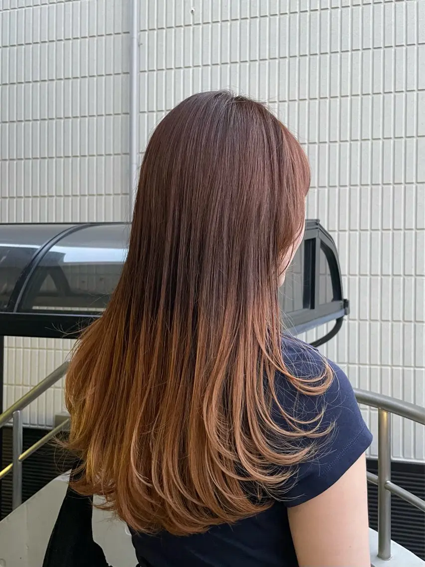 ロング カラー 似合わせカットカラー ・パ—マ✨ちえのヘアスタイル