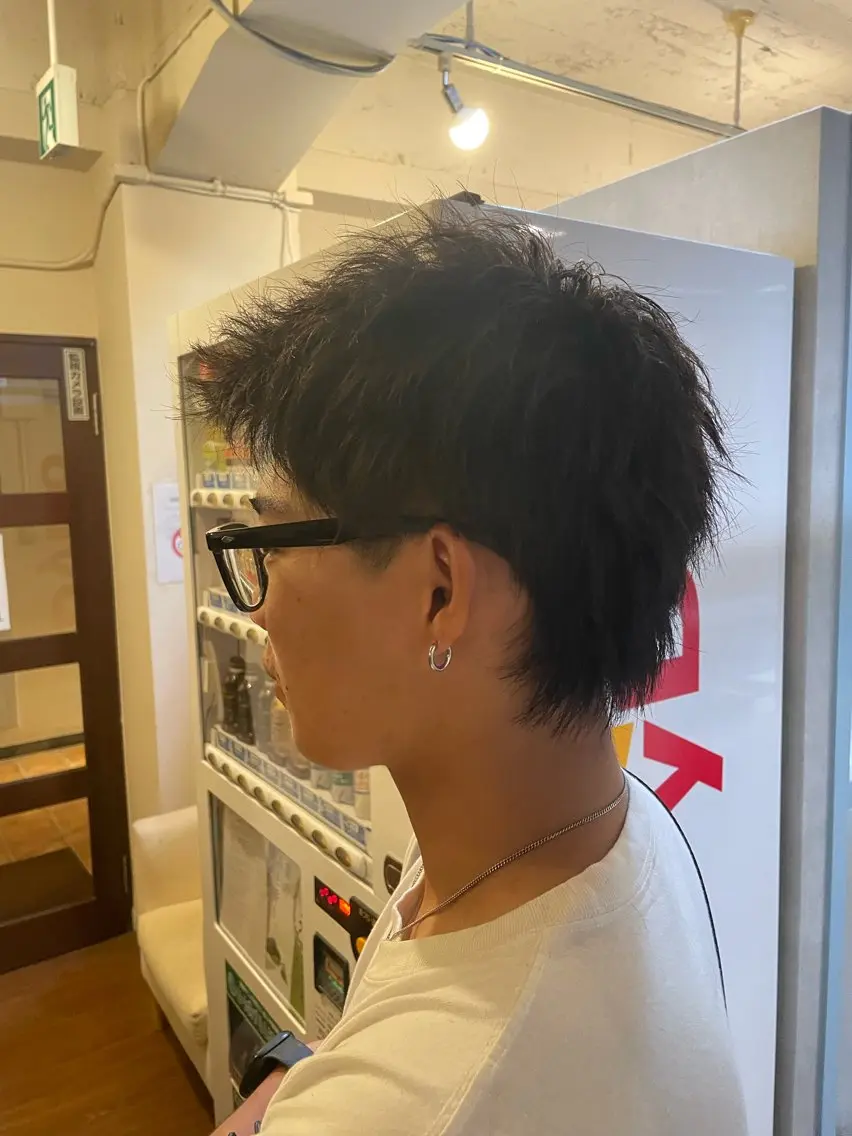 メンズ センターパート マッシュ メンズパーマ メンズツイストパーマ ツーブロック カット ヘアセット 心斎橋/メンズ /ルレイル/地形真希のヘアスタイル