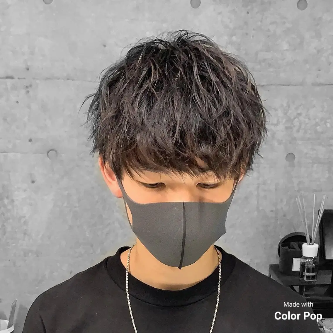 ショート パーマ メンズ マッシュ メンズパーマ スパイラルパーマ メンズパーマの達人 KAITOのヘアスタイル