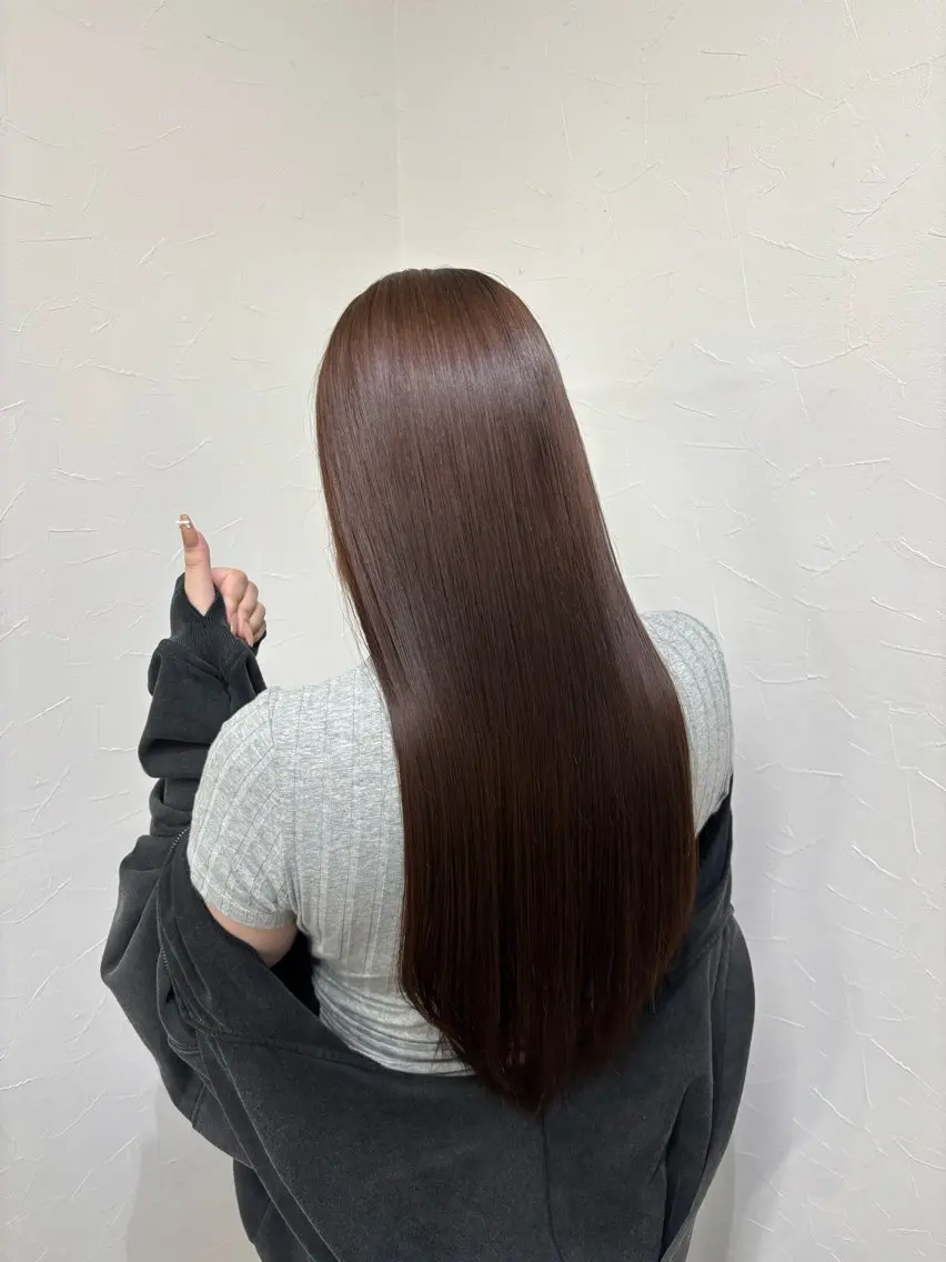 ロング 縮毛矯正 ChLem「クレム」 梨花のヘアスタイル