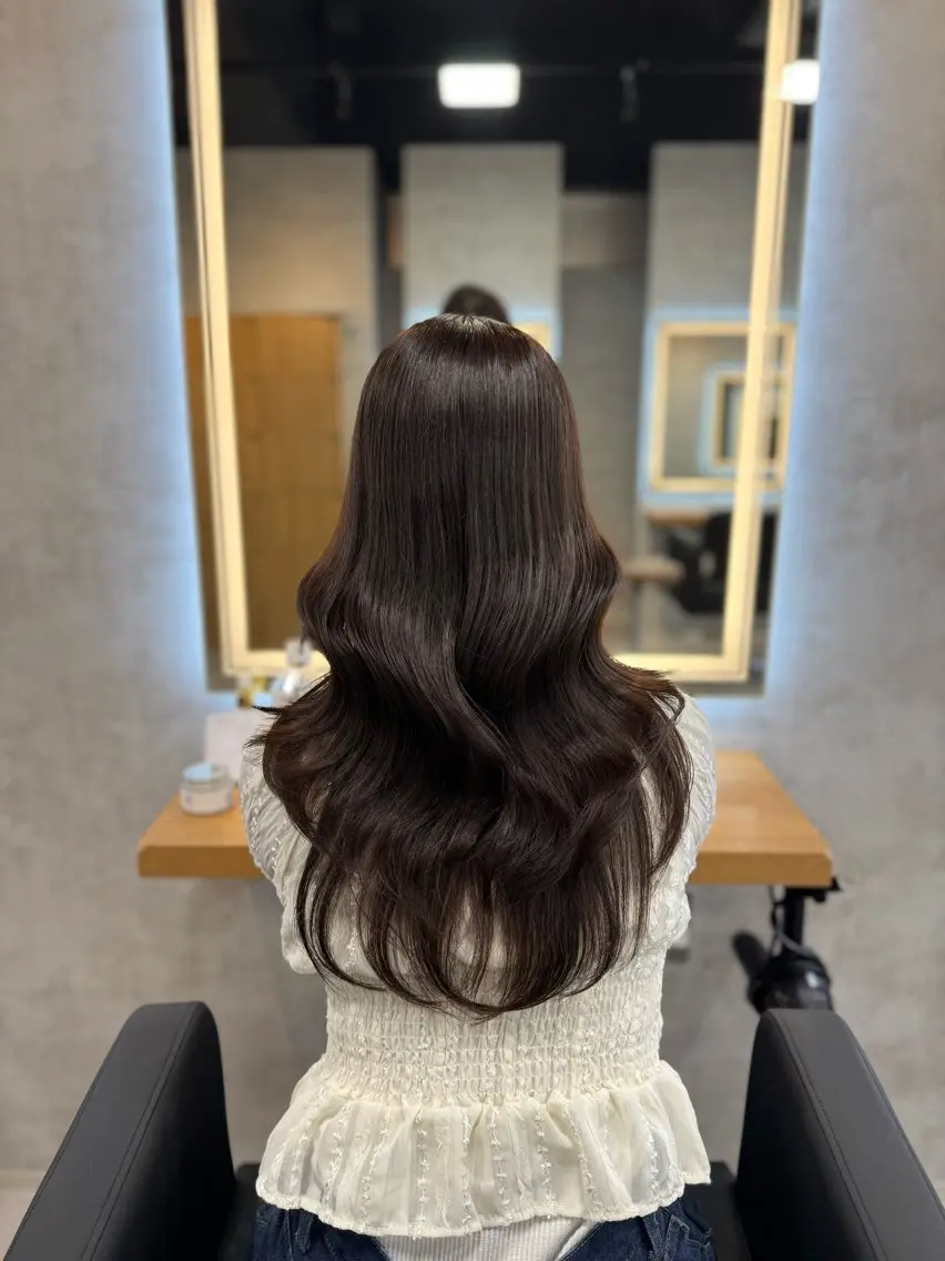 ロング カラー ヘアアレンジ ヘアカラー トリートメント ヘアセット レイヤー×透明感カラ ーHAYATOのヘアスタイル