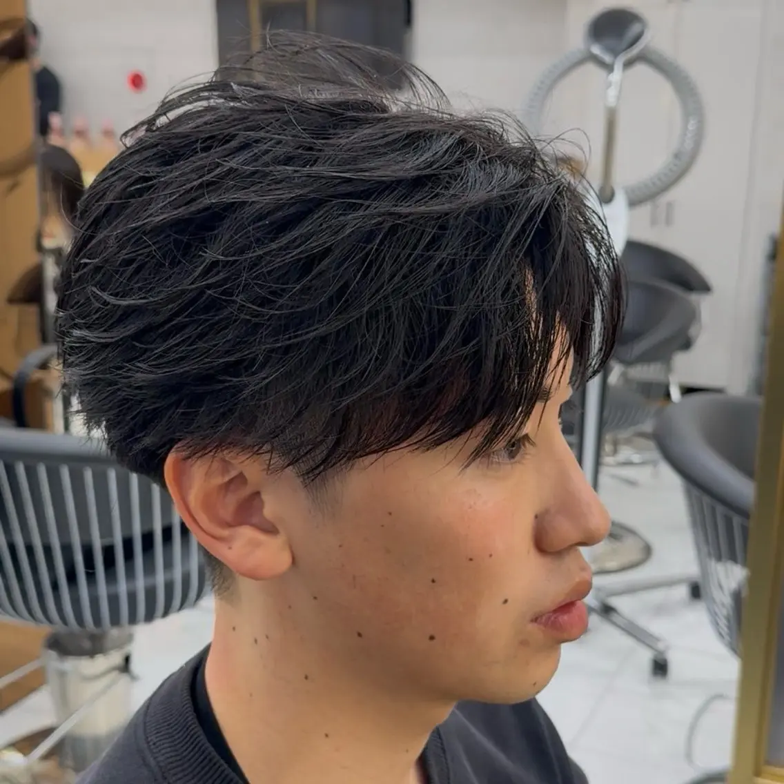 メンズ フェザーパーマ カルマパーマ メンズパーマ スペインカール スパイキーショート 川越メンズパーマ🌀 大人ヘア/くりのヘアスタイル