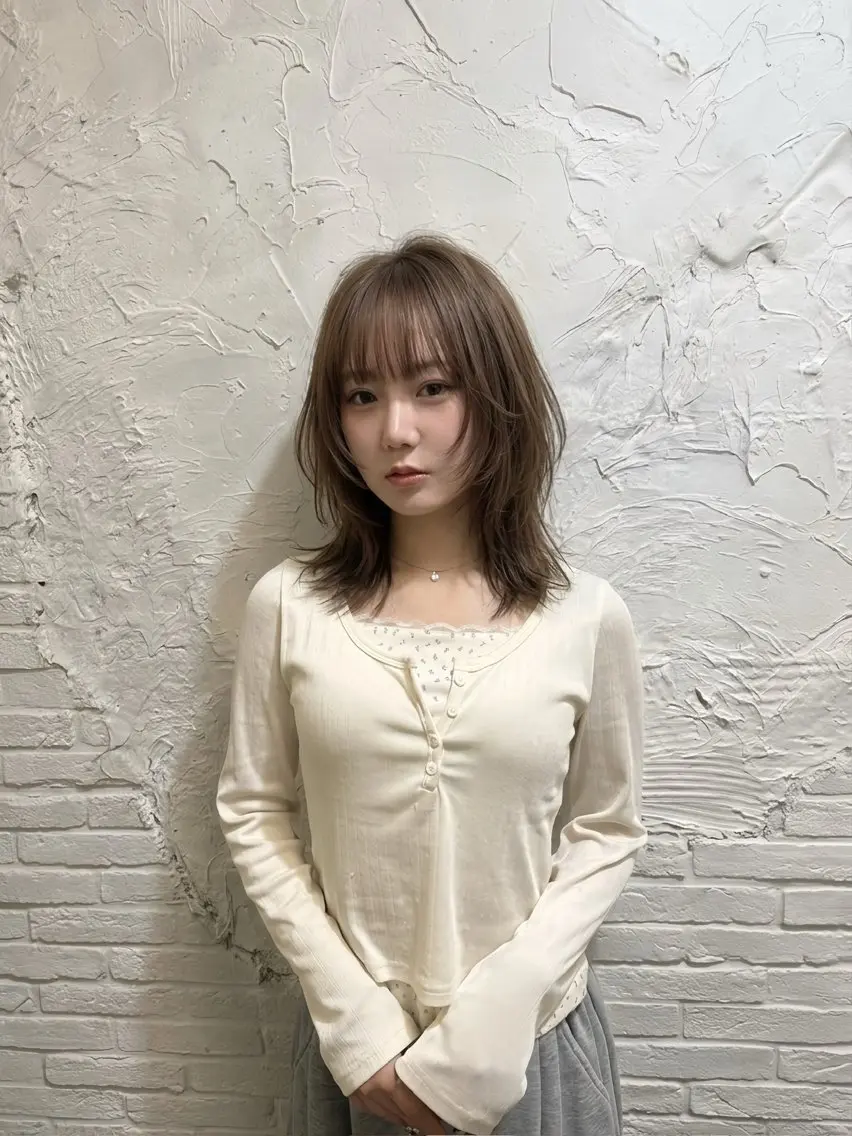 ミディアム カラー ブリーチ ブラウンカラー 透明感カラー ダブルカラー ブリーチなしカラー カット ヘアカラー トリートメント 羽エクステ/ブリーチ ⭐️KENJI⭐️のヘアスタイル