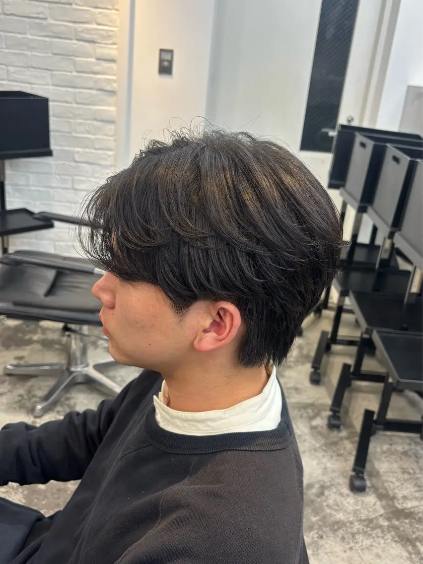 メンズカット✂️韓国風マッシュ/シースルーマッシュ/センターパートの写真