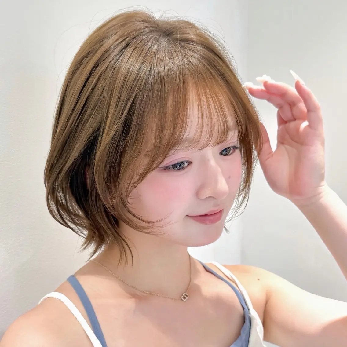 ショート ヘアカラー トリートメント 韓国/タンバルモリ/ ボブレイヤー/千純のヘアスタイル