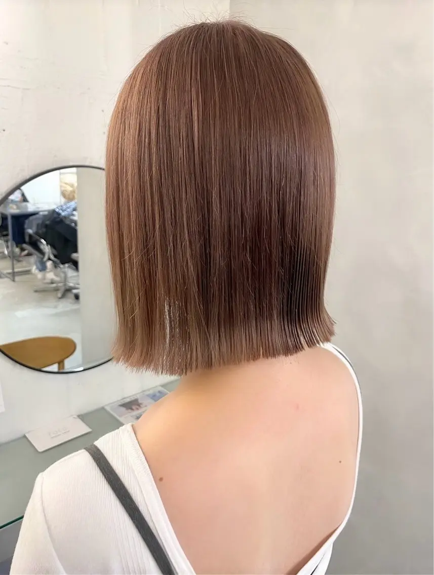 ミディアム 切りっぱなしボブ ボブ 新宿🫧ボブ 特化🐕Amiのヘアスタイル