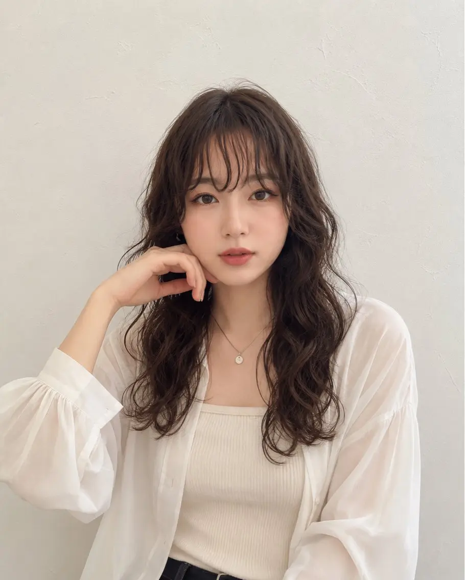 ロング パーマ カット パーマ レディースパーマ /似合わせカット🌿のヘアスタイル