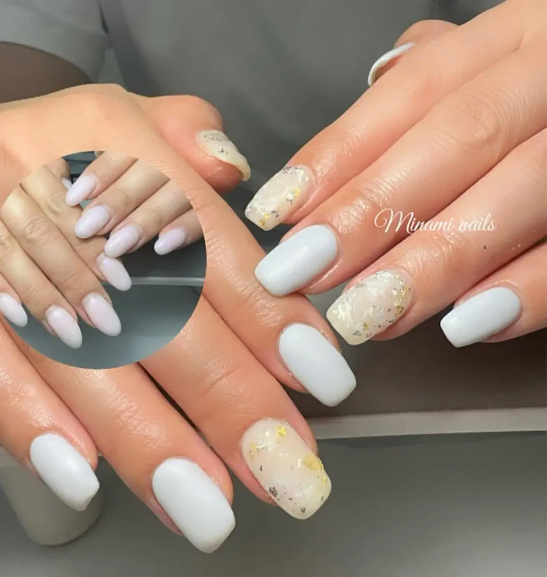 ネイル アートネイル オーロラネイル ガーリー キラキラネイル 韓国ネイル ハンドネイル Minami Nailsのネイルデザイン