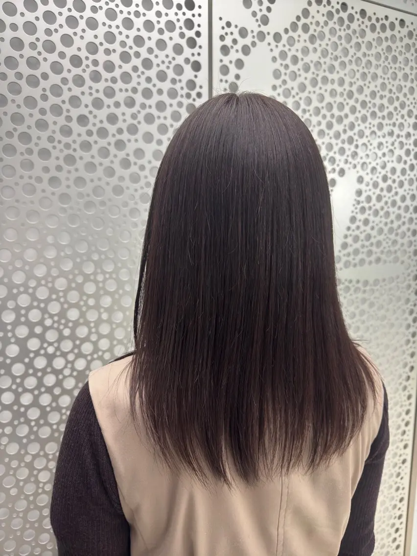 ミディアム カラー ブラウンカラー 松田 響のヘアスタイル