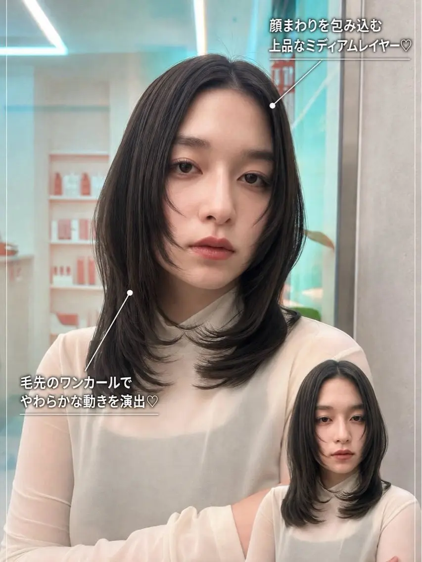 セミロング 茂木俊哉 /縮毛矯正のヘアスタイル