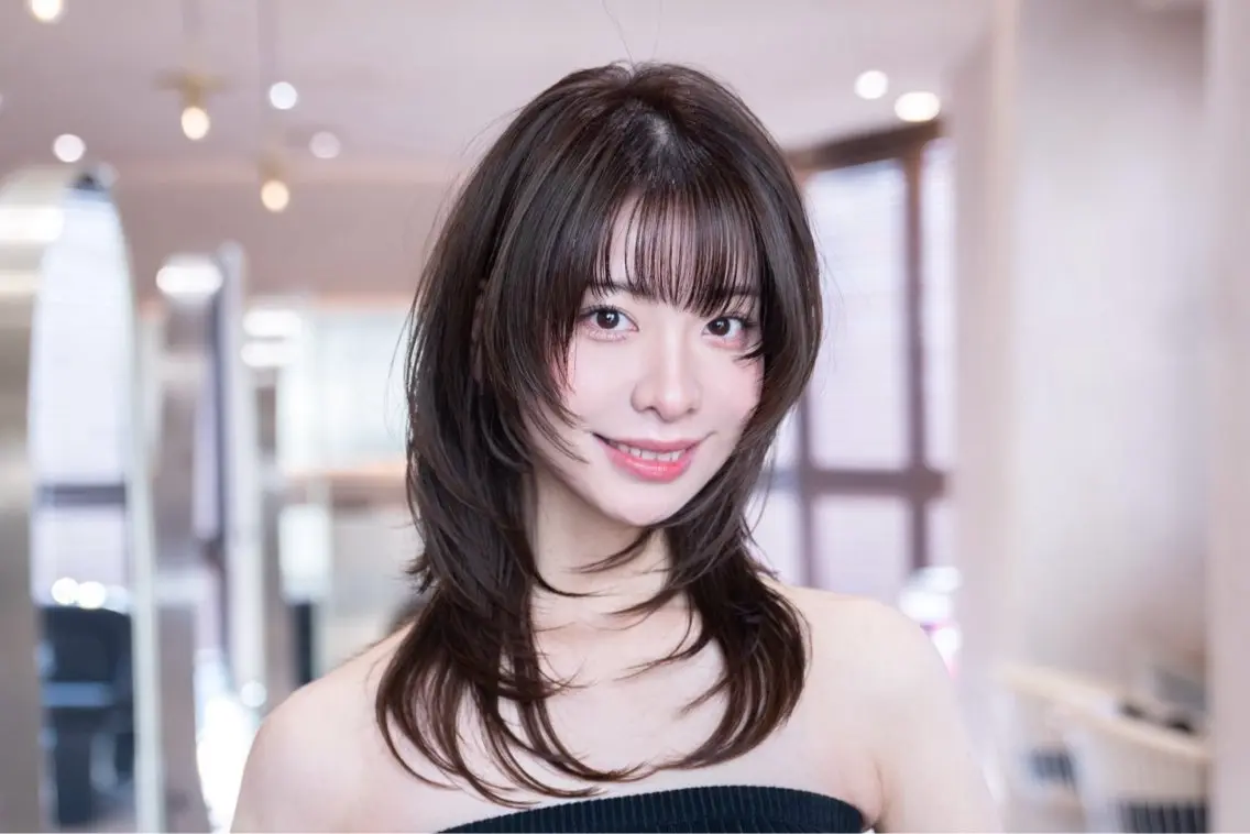 ミディアム ヘアセット ミディアムレイヤー/ 髪質改善/堅亘のヘアスタイル
