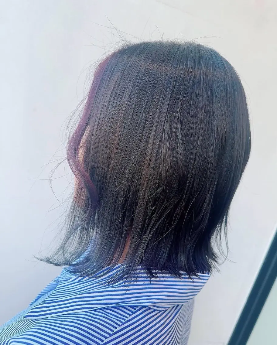 カラー ミストバング  フェイスフレーミング ヘアカラー 白垣 凛のヘアスタイル
