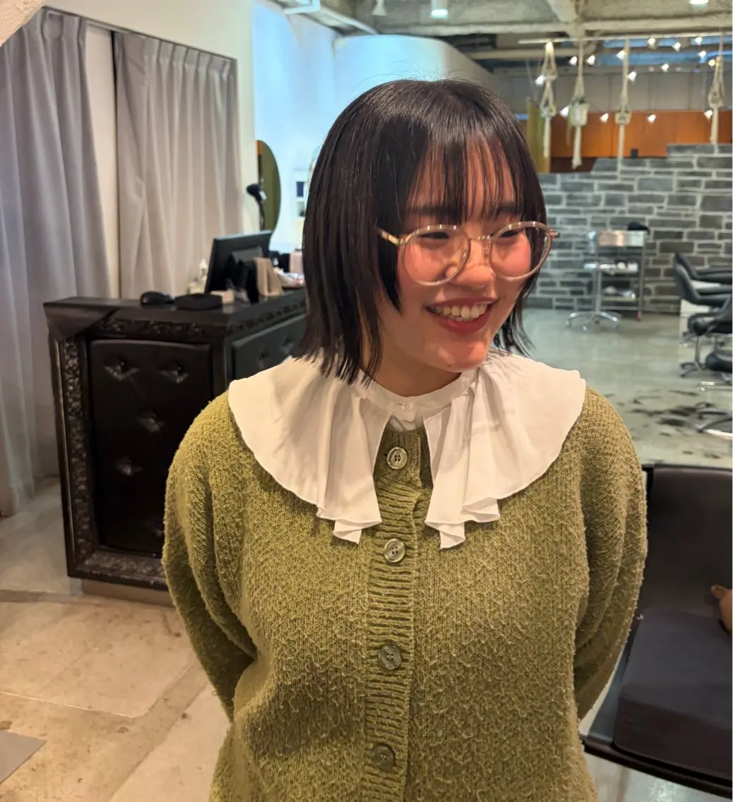 ショート ボブ カット カットモデル募集 西川二葉のヘアスタイル