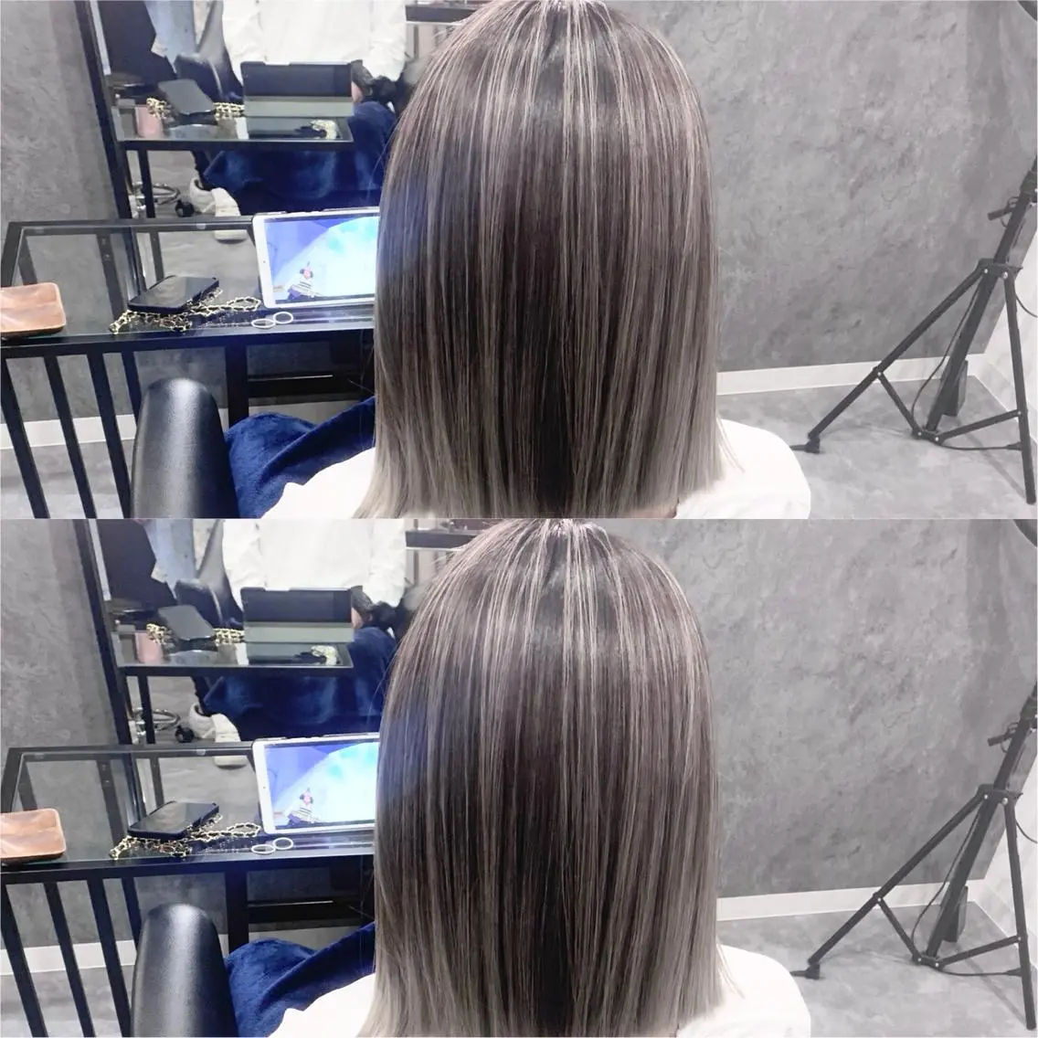 ミディアム カラー タニ ユウのヘアスタイル