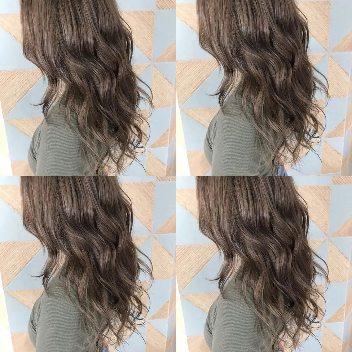 セミロング カラー 小栗 麻衣のヘアスタイル
