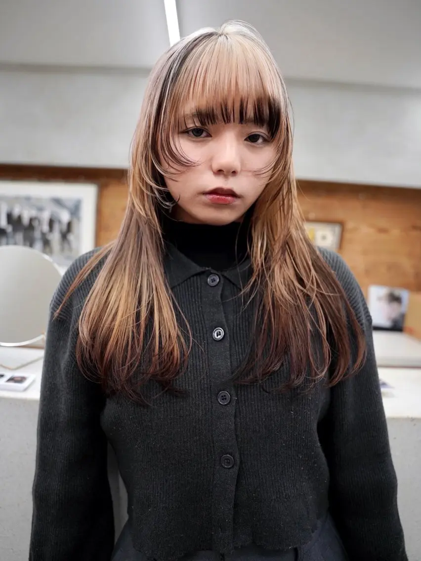 ロング カラー デザインカラー レイヤーカット カット ヘアカラー トリートメント Kaito🐶 /デザイン/レイヤーのヘアスタイル