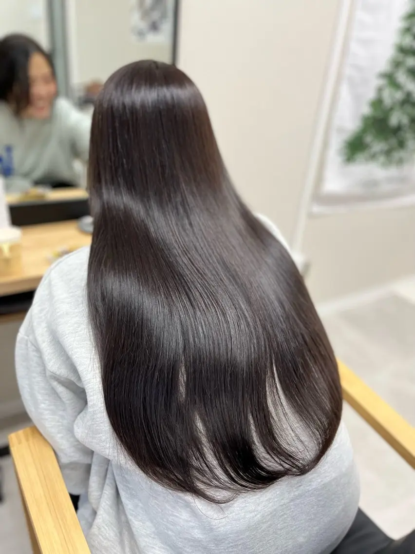 ロング カット ヘアカラー トリートメント 1%【横浜】 髪質改善&ケアカラーのヘアスタイル