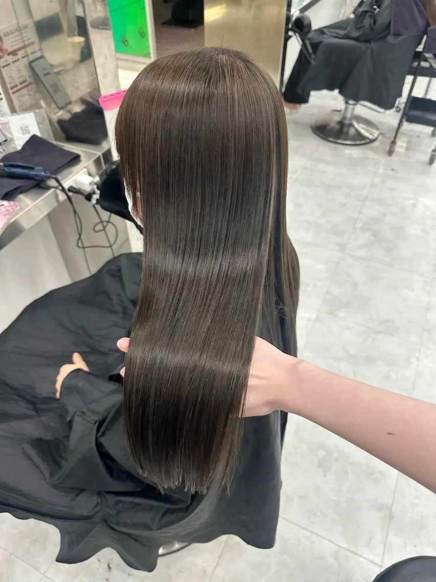 ロング カラー ヘアアレンジ ヘアカラー トリートメント ヘアセット 大人っぽ中韓レディ ヘア🤍MAOのヘアスタイル