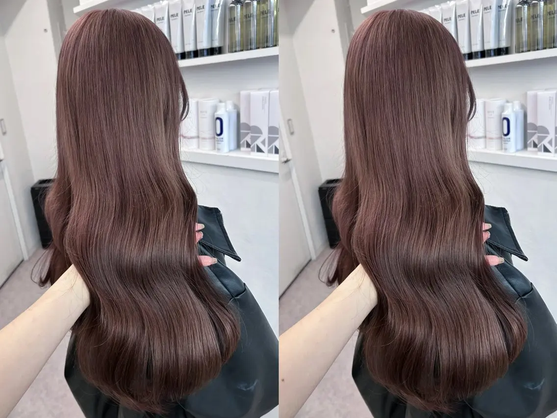 ロング カラー ベージュカラー ブリーチ ブラウンカラー 透明感カラー ダブルカラー カット ヘアカラー トリートメント 💍モテる艶髪 透明感カラー💖のヘアスタイル