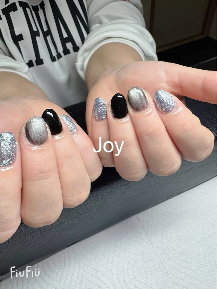 ネイル ジェルネイル マグネットネイル シンプルネイル Nail Salon JOYのネイルデザイン