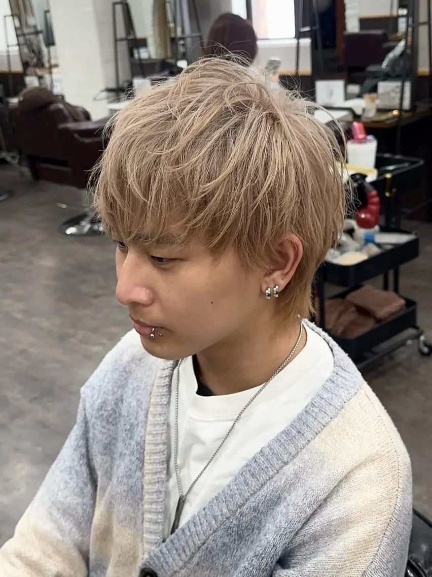 メンズ ヘアカラー トリートメント 💖透明感カラー HAYATO💖のヘアスタイル