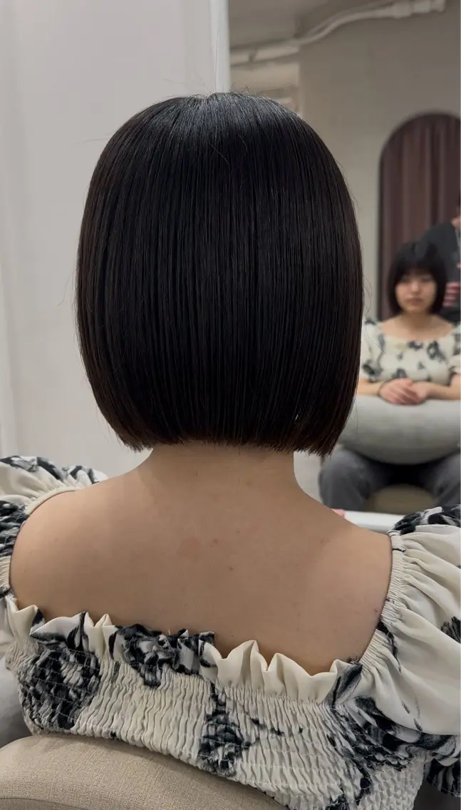 ショート カット ヘッドスパ ボブ、レイヤー、 ハイトーン、古淵のヘアスタイル