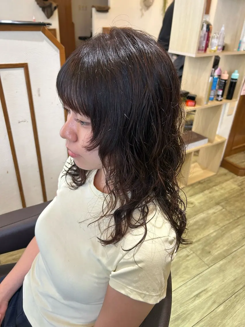 ロング カラー パーマ KUDAKA MOMOKOのヘアスタイル