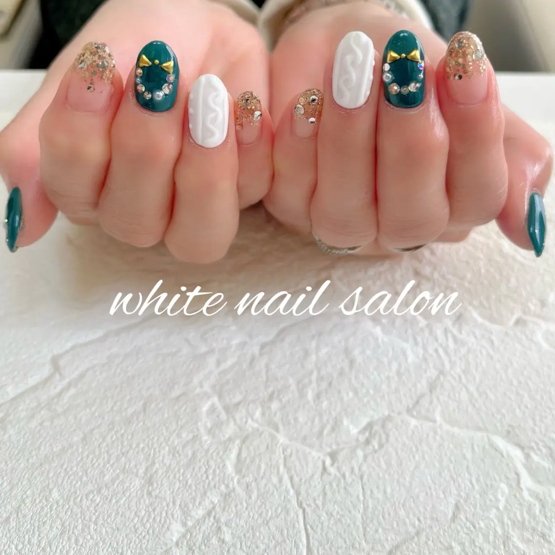 ネイル ラメ(グリッター) ハンドネイル white nail salonのネイルデザイン