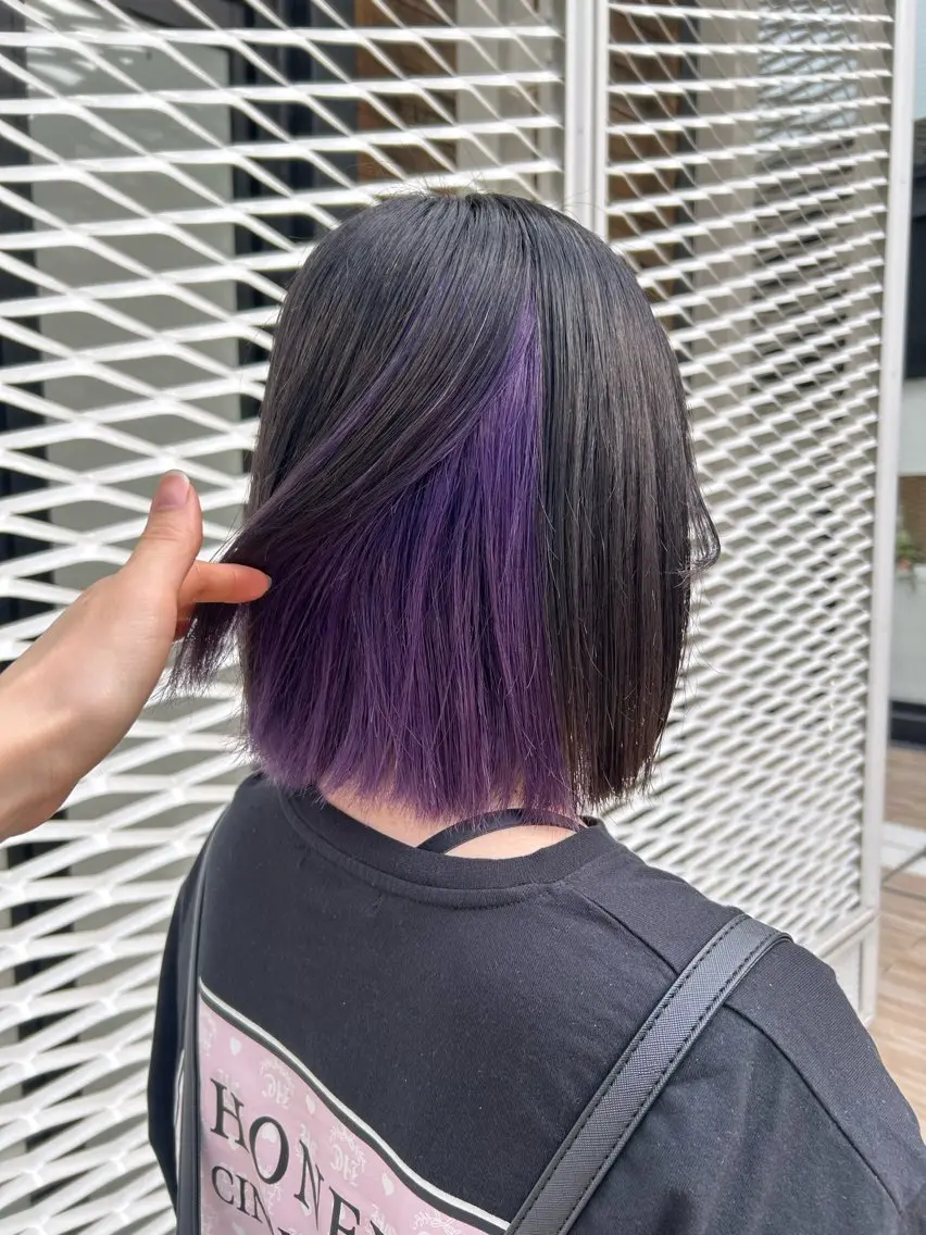 ミディアム カラー ヘアアレンジ ブリーチ カット ヘアカラー トリートメント yuka .のヘアスタイル