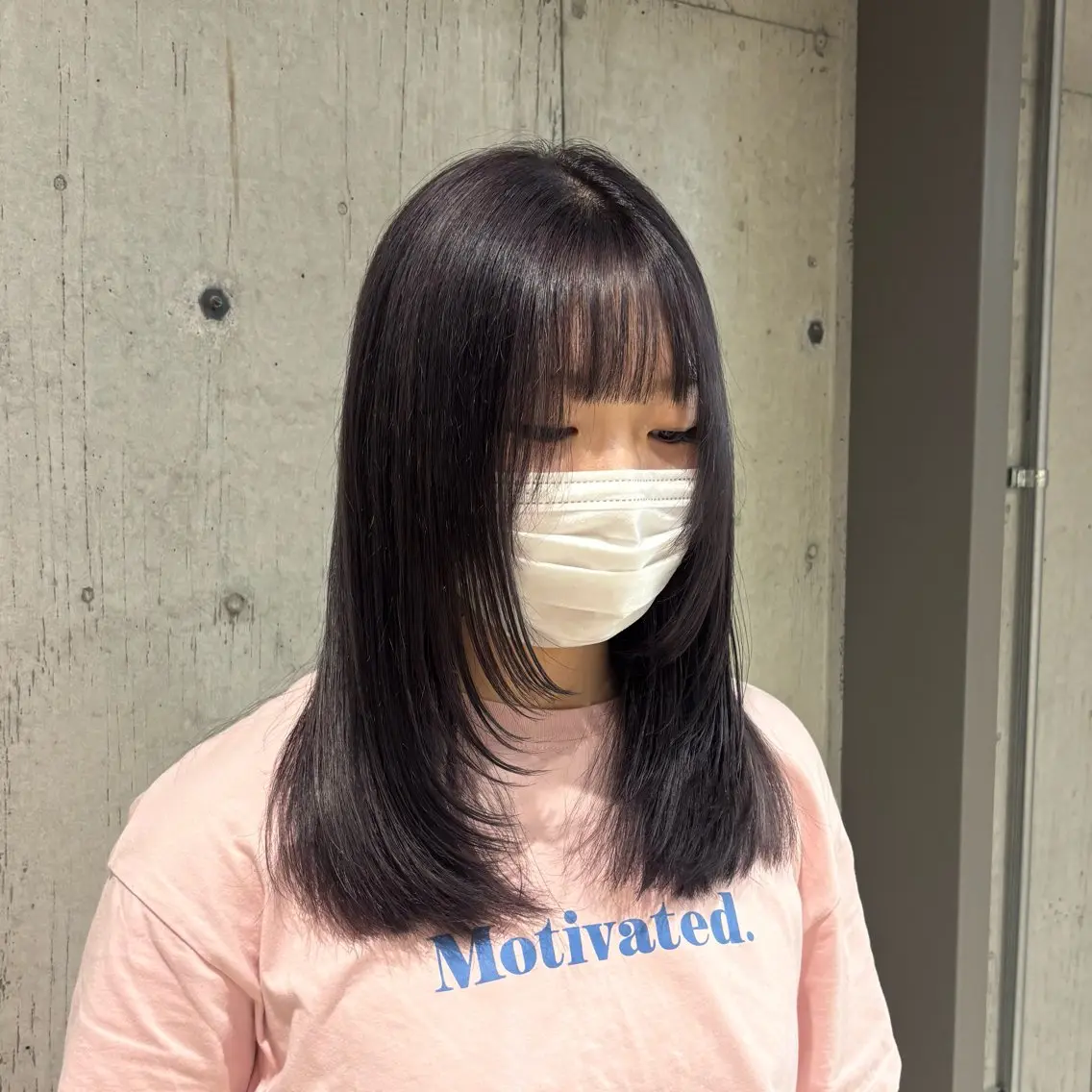 セミロング カラー 透明感ダブルカラー ×レイヤー🌝リオのヘアスタイル