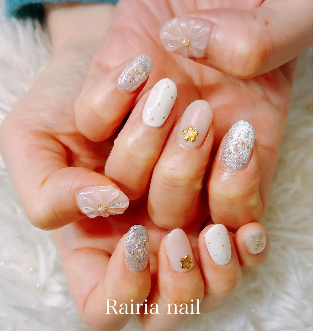 ネイル グリーン 持ち込み Rairia nail本八幡店のネイルデザイン