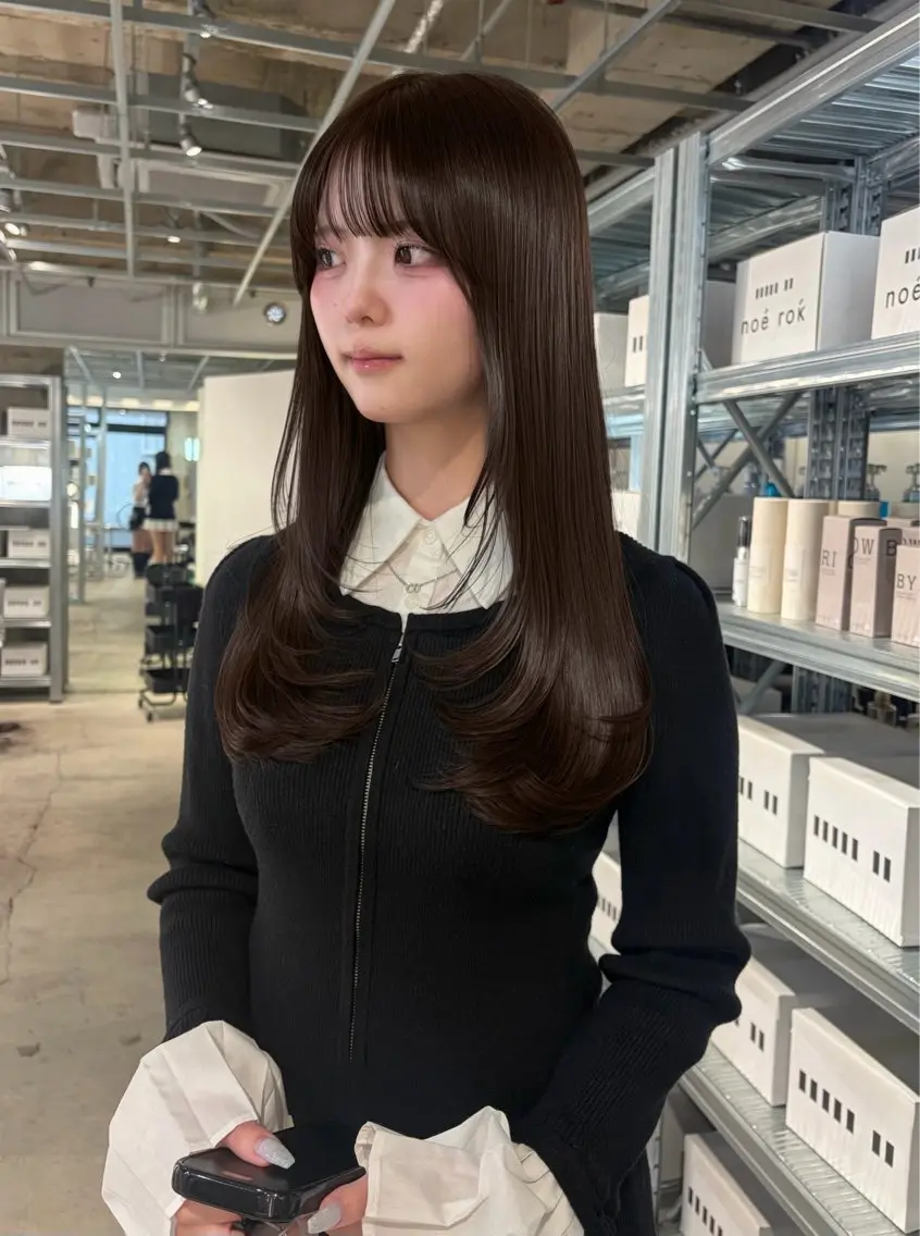 ロング カット トリートメント ダブルカラー/レイヤ ーカット 🤍ゆきなのヘアスタイル