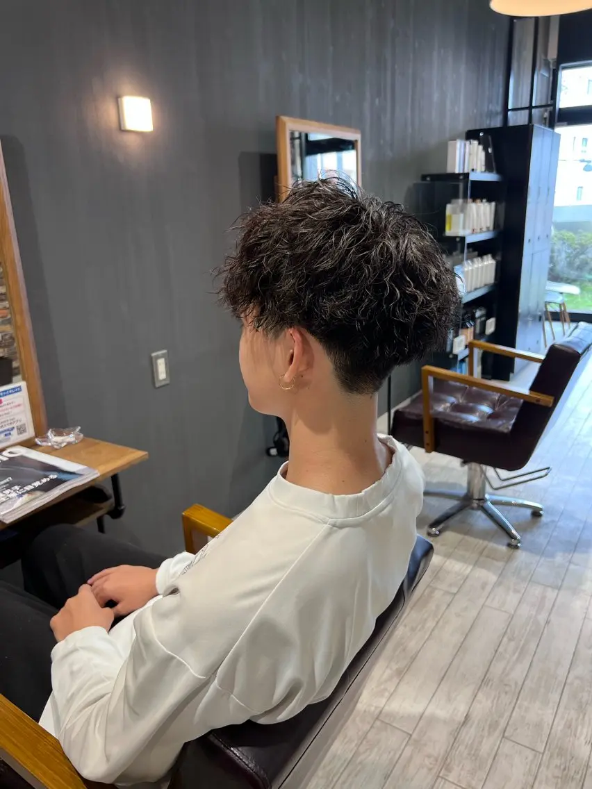 パーマ メンズ メンズパーマ ツイストスパイラルパーマ スパイラルパーマ カット パーマ 郡山メンズ特化 KIZUNAのヘアスタイル
