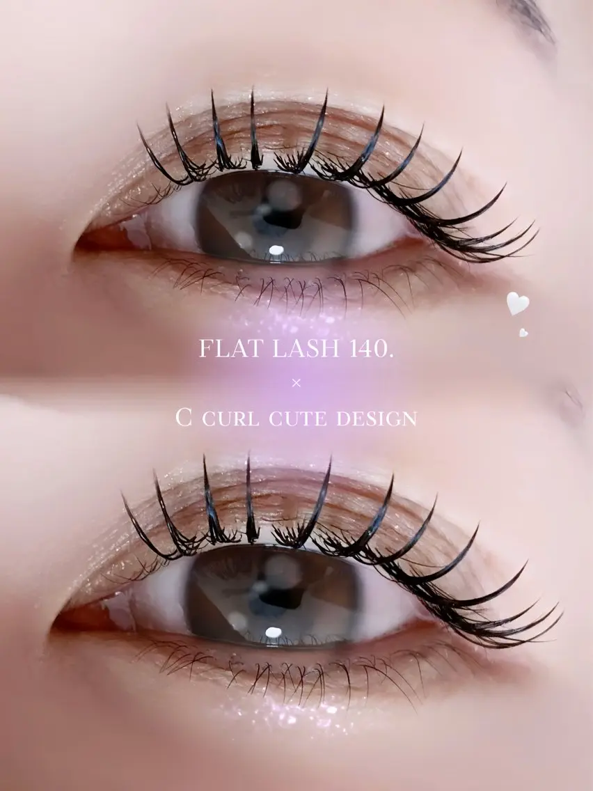 マツエク・マツパ Cカール フラットラッシュ Mayuru Yuu𖤐.*゚のマツエク・マツパデザイン