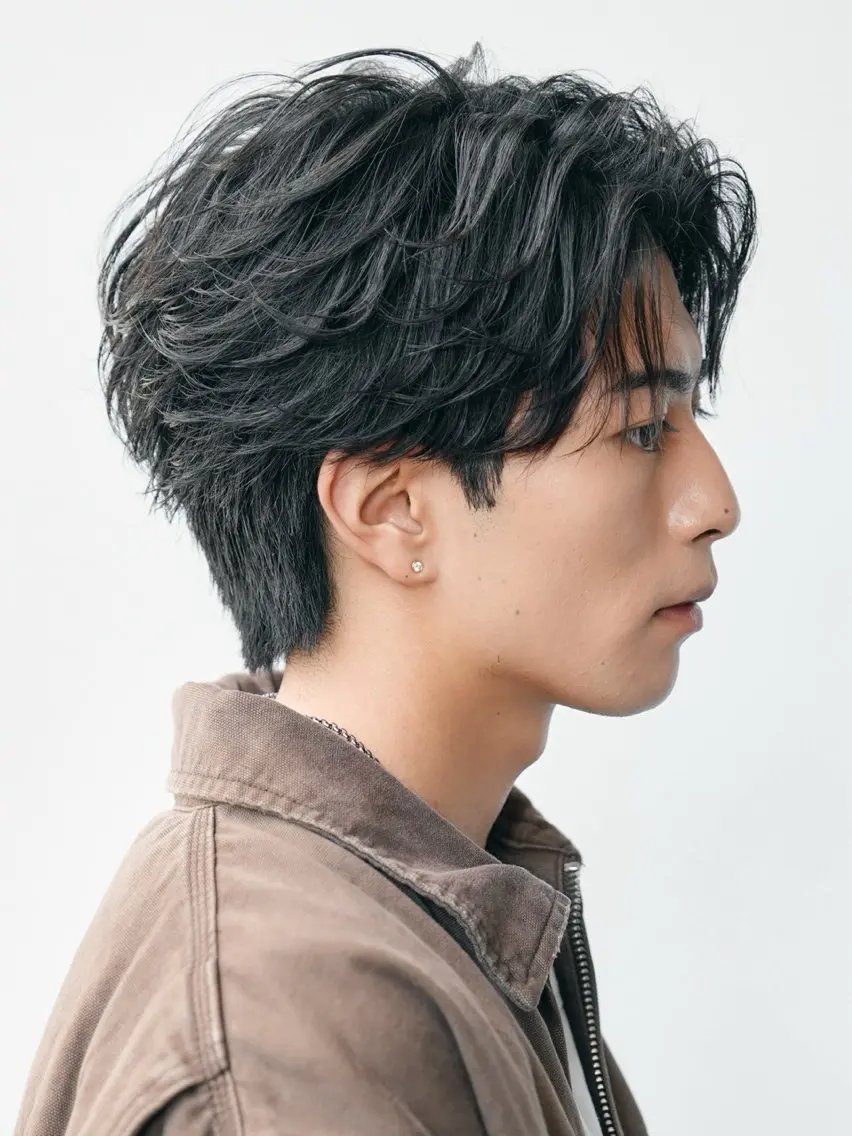 パーマ メンズ フェザーパーマ マッシュ メンズパーマ 学生（メンズ向け） メンズツイストパーマ カット パーマ fifth/原宿/ カットモデル/カズのヘアスタイル