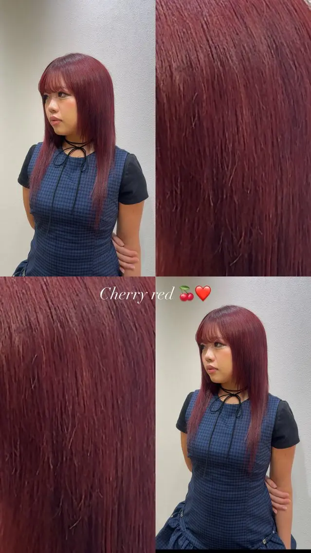セミロング カラー ヘアカラー 日吉 里緒のヘアスタイル