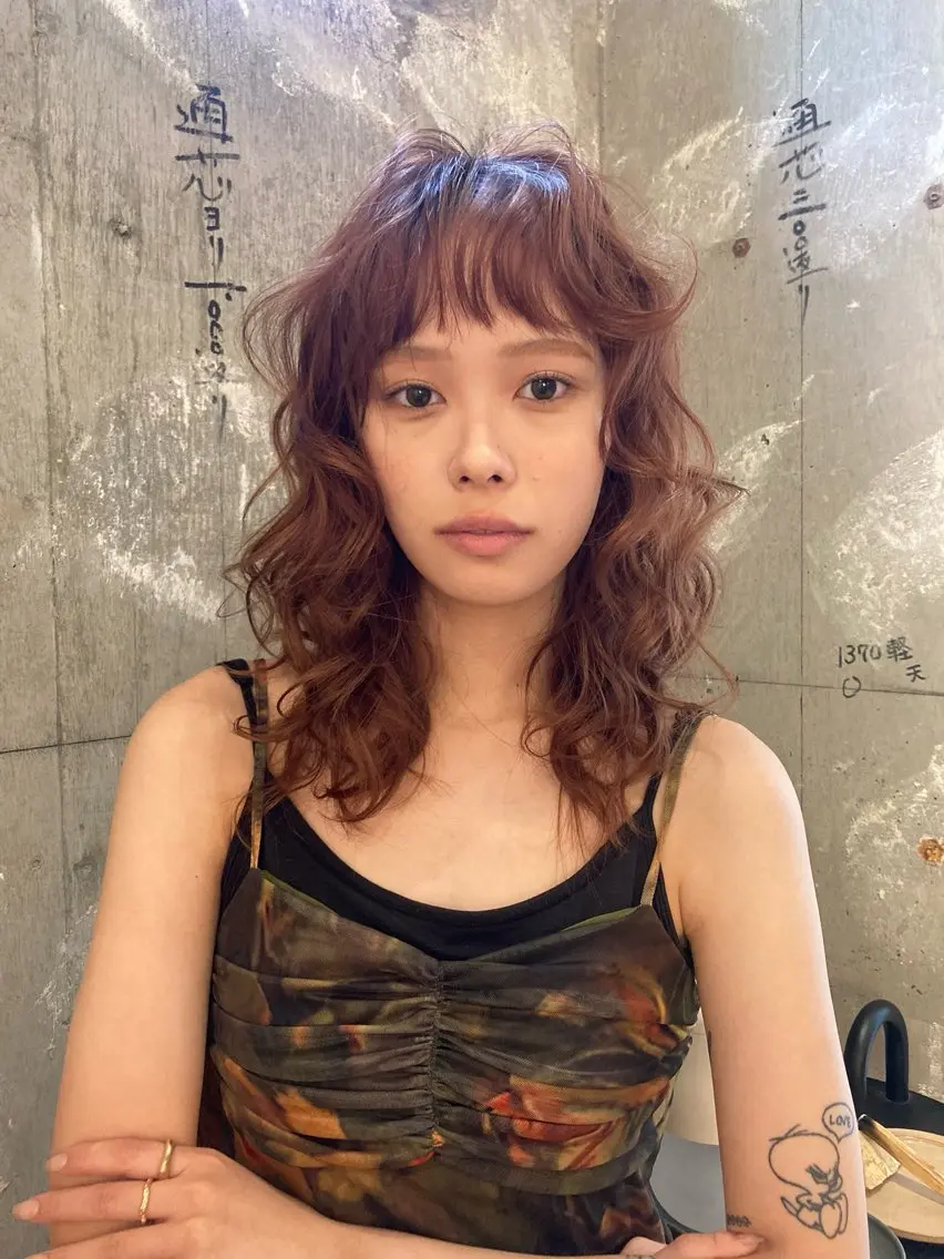セミロング カラー ブラウンカラー レイヤーカット 🪐無料カットモデル 募集中🪐ナオキのヘアスタイル