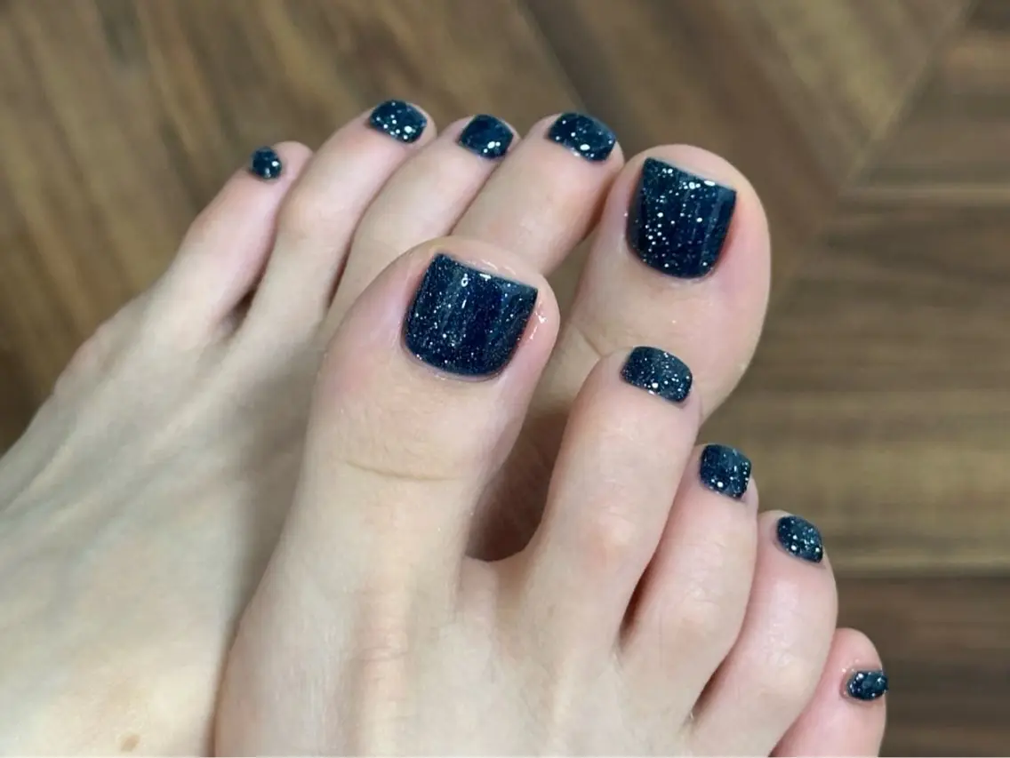 ネイル ブラウン フットネイル フレンチネイル グラデーション 氷ネイル・うるうるネイル フットネイル Mixx Nail_ Studioのネイルデザイン