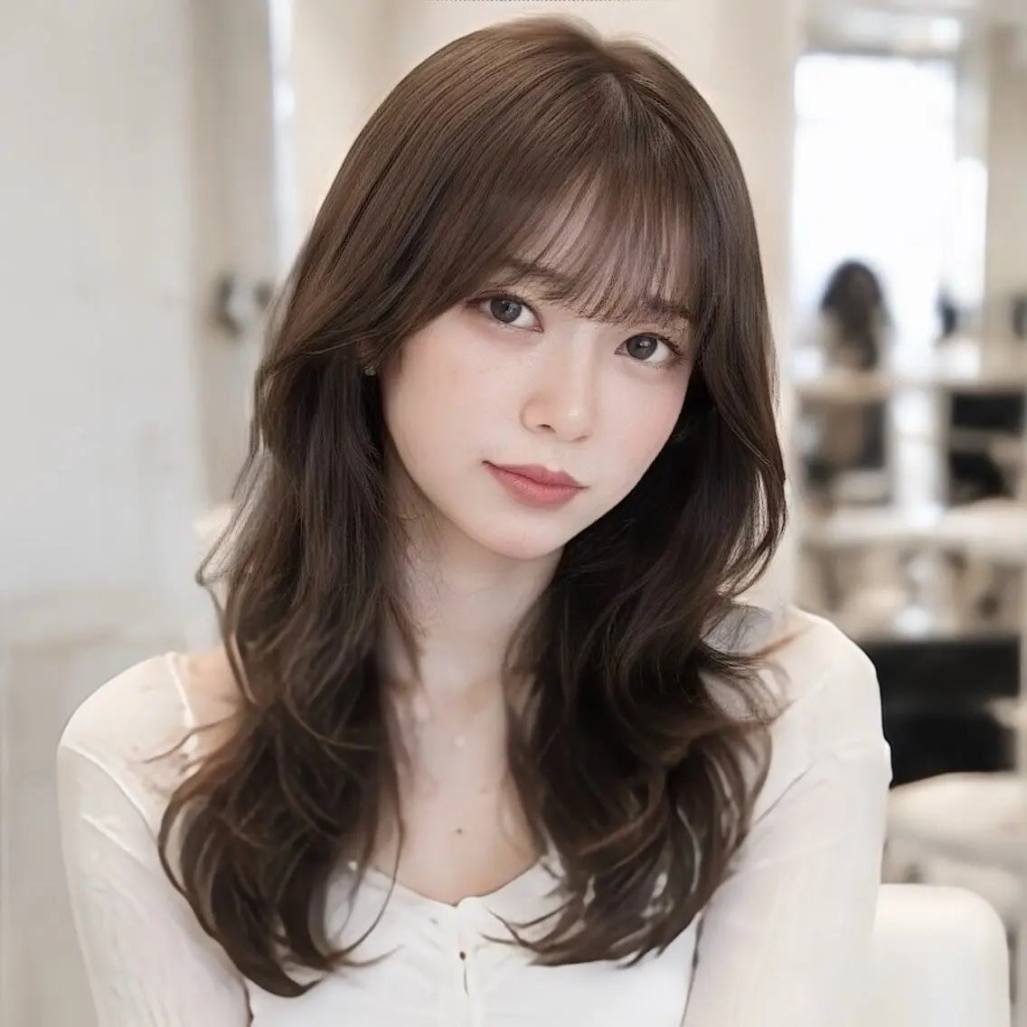 ロング レイヤー/顔まわり /縮毛矯正/おばかんのヘアスタイル
