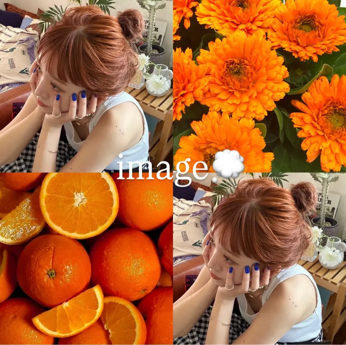 暖色系ダブルカラーモデルの写真