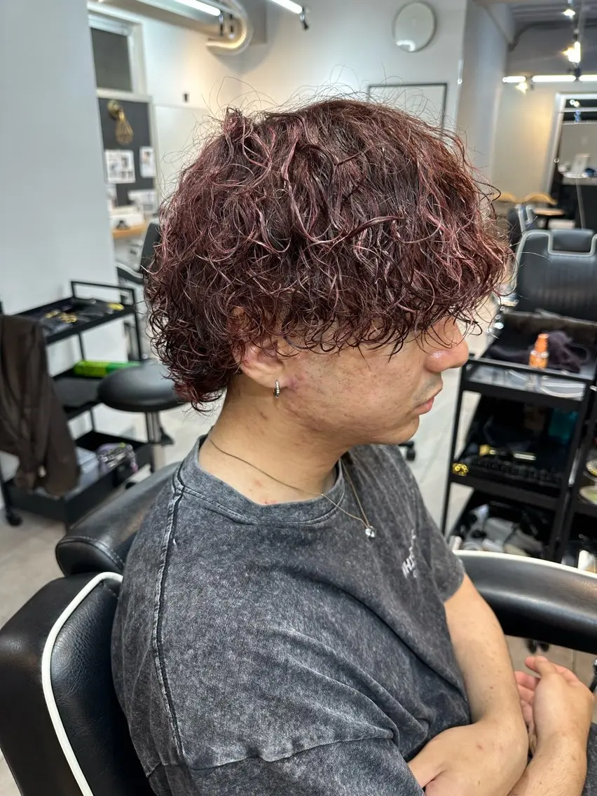 カラー パーマ メンズ 大宮/海外風パーマ 🇺🇸隼也🇪🇸のヘアスタイル