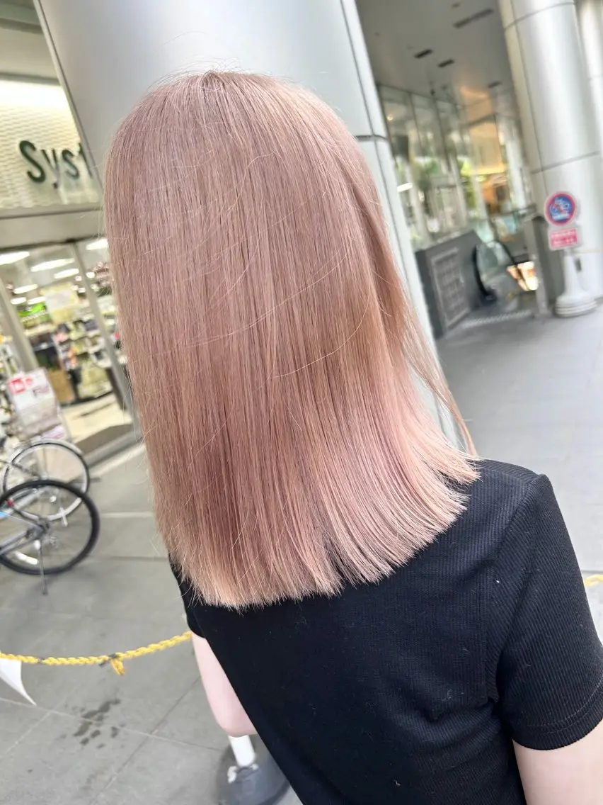 ミディアム カラー カット ヘアカラー 鍋島 平のヘアスタイル