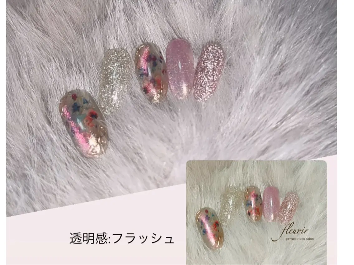 ネイル アートネイル フラッシュネイル ラメ(グリッター) マグネットネイル ミラーネイル フルリール 【プライベートサロンのネイルデザイン