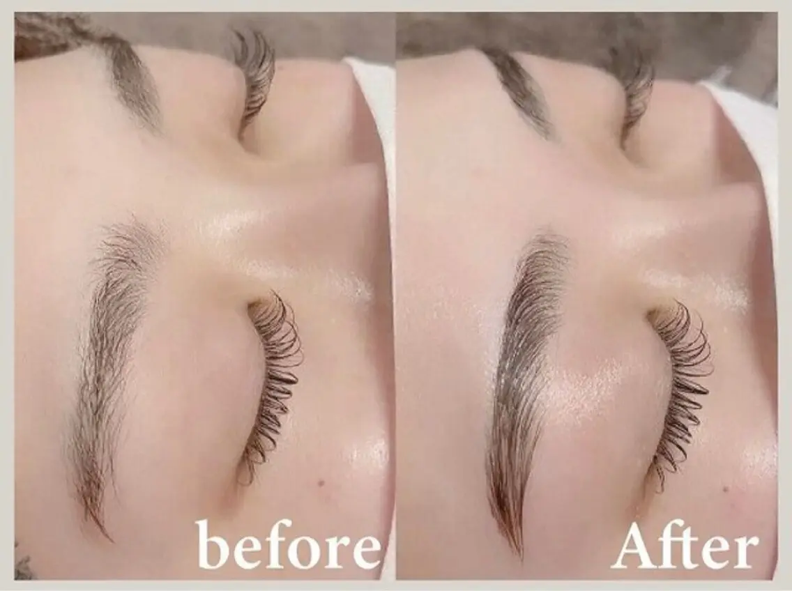 【女性のみ】ハリウッドブロウリフト練習モデル【眉毛WAX+毛流れ整えパーマ+間引き付】の写真