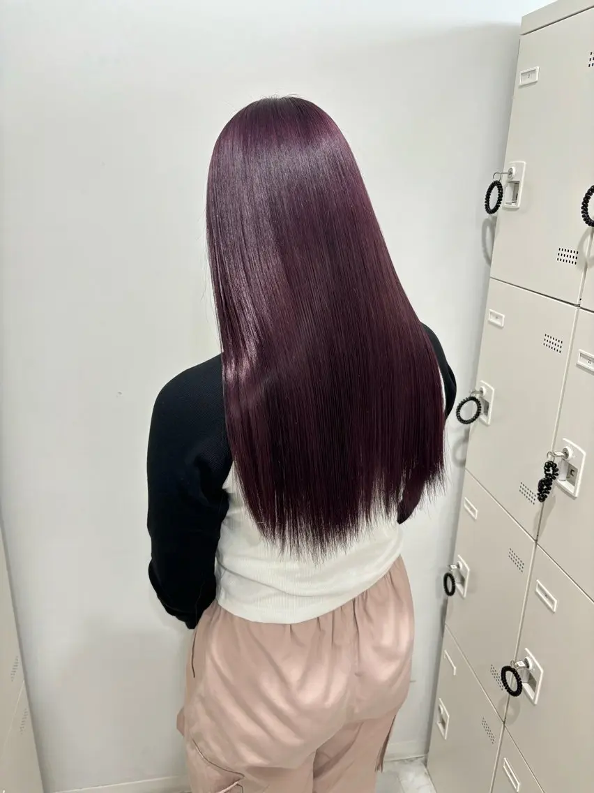ロング カラー ブリーチ 髪質改善 ヘアカラー トリートメント 韓流トレンドヘア 🎀RINAKO🎀のヘアスタイル