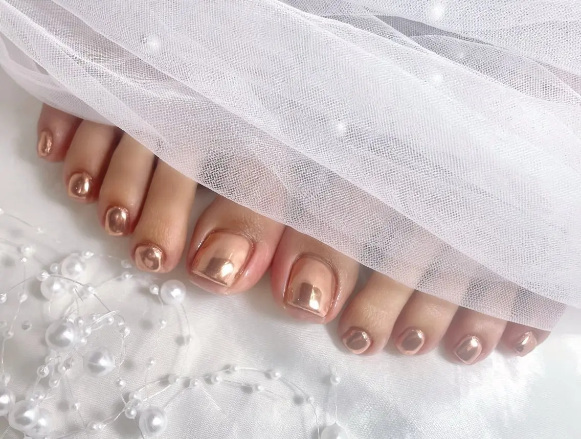 オフなし💎フットミラーネイル🦶🏻🪄の写真