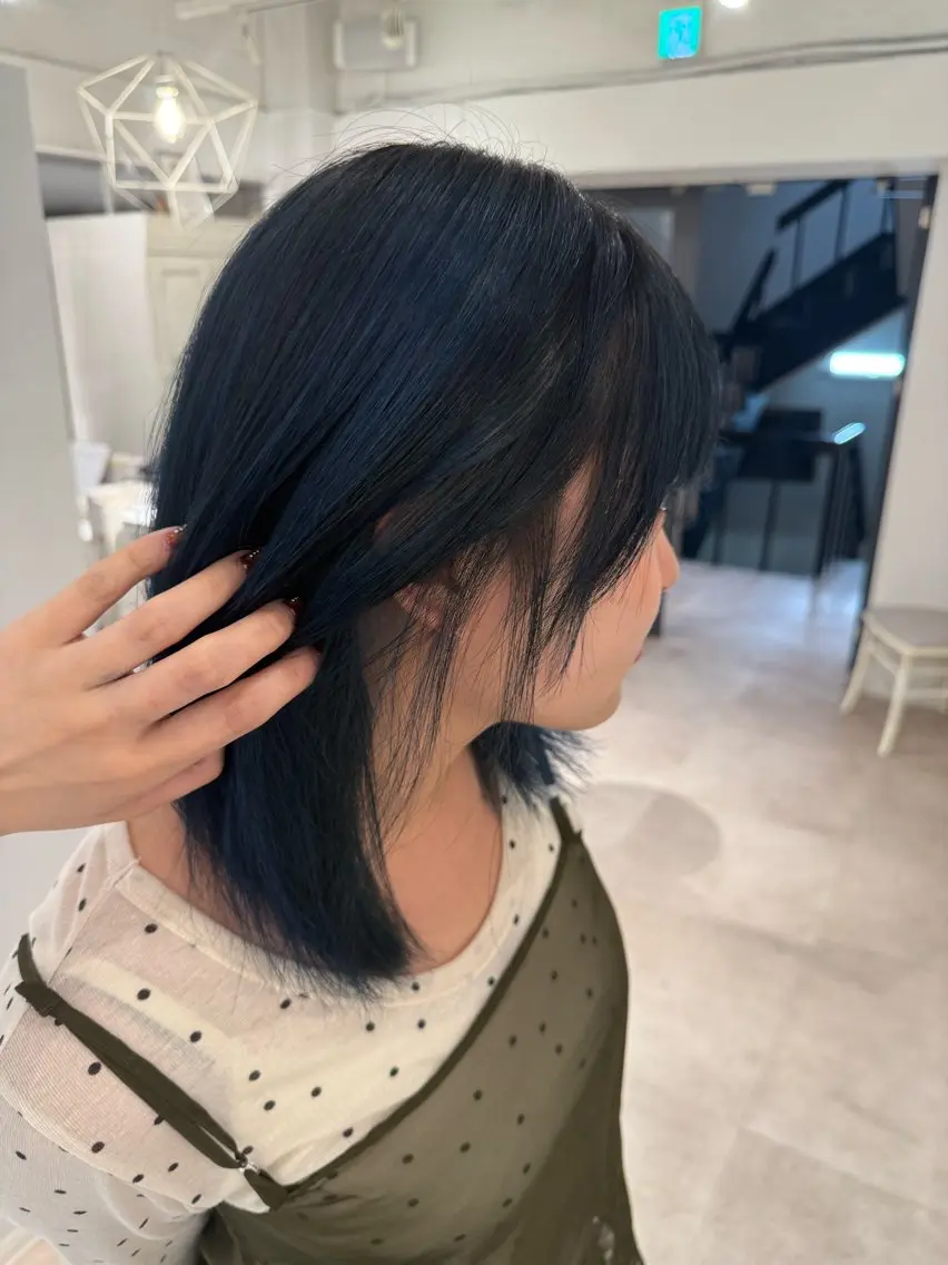 ミディアム カラー ブリーチ ヘアカラー ミカ/名駅/レイヤー /ブリーチなしカラーのヘアスタイル
