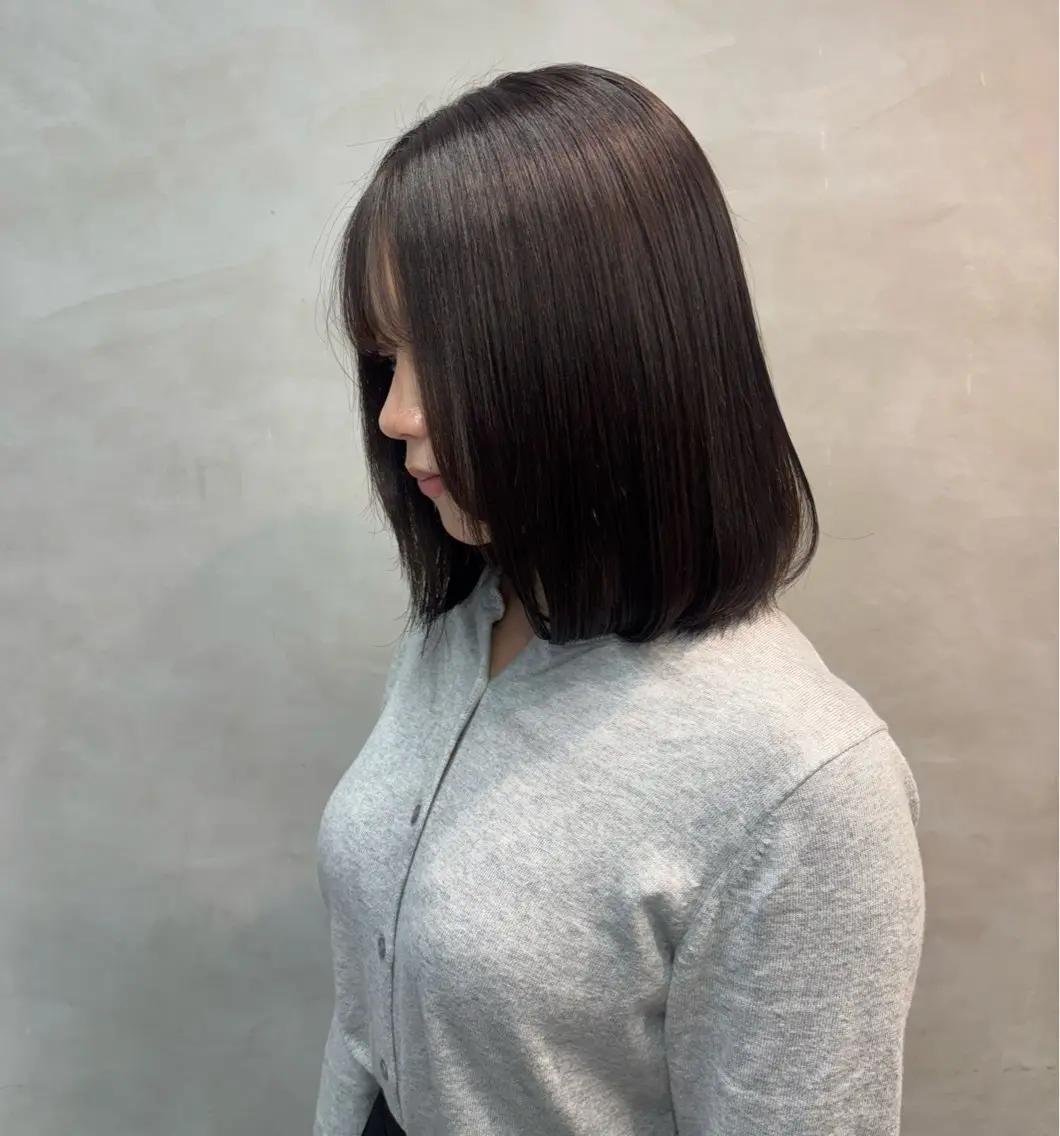 ミディアム カラー グレージュ ラベンダーカラー ラベンダーグレージュ ラベンダーグレー ヘアカラー トリートメント girly上品ヘア 🎀／ベージュikuのヘアスタイル