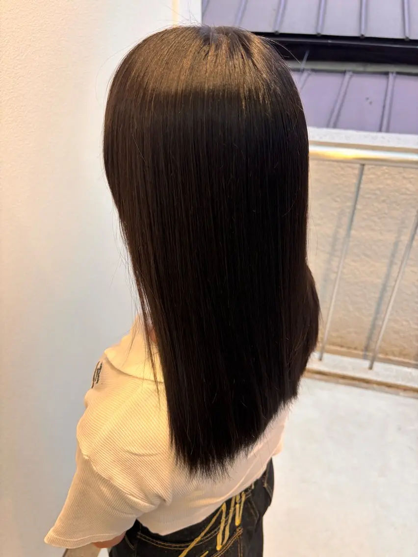 セミロング 縮毛矯正 縮毛矯正 横田 旭陽のヘアスタイル