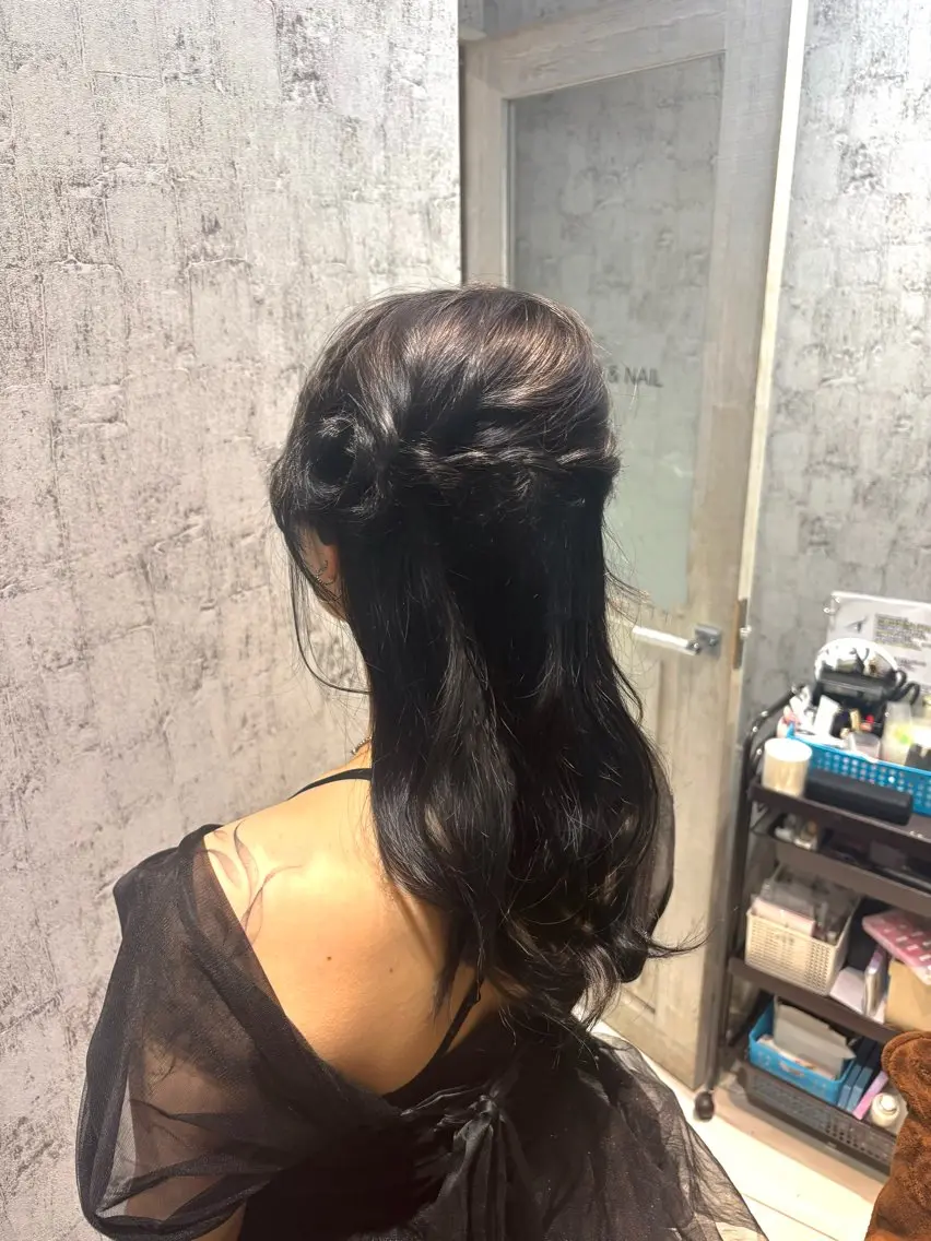 セミロング ヘアアレンジ ヘアセット 透明感ダブルカラー/ レイヤー💕miyuのヘアスタイル